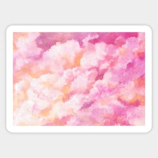 Bright Pink Clouds Sticker